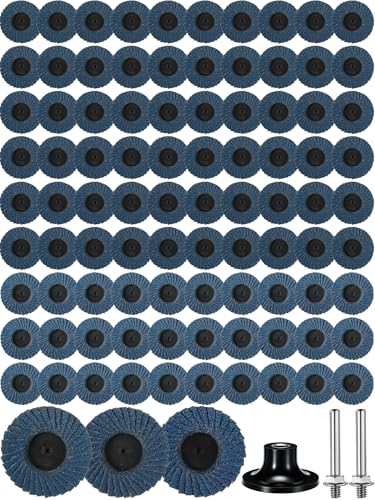 WILLBOND 92 92Pcs Sanding Discs Set with Quick Lock, Blue - color: Blue