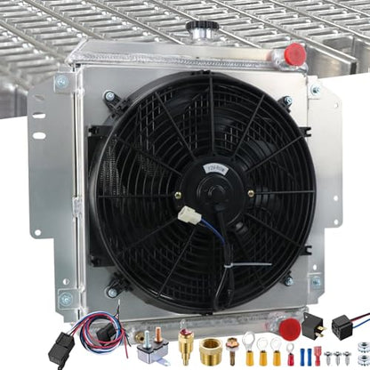 Aluminum Radiator for 1985-1995 Suzuki Samurai 2DR SPFTOP/HARDTOP SJ410,413 - size: 2-Row Radiator Fan Relay Kit