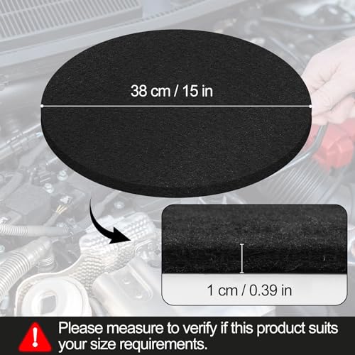 Oil Drain Splash Pad 2 Pcs 15 inch Diameter Oil Pan Splash Guard, Anti Splash Oil Drain Mat, No Splatter Oil Pad Fits Most Oil Drains - Round, Black - color: Round, size: 15"-2PCS