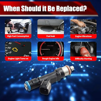 Set of 8 Fuel Injectors FC3Z9F593A FJ1520 62022 0280158344 Replacement - size: FJ1520