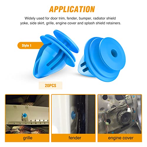 GOOACC 120PCS Car Bumper Retainer Clips & Fasteners Rivet Kit for Toyota - color: 120 Pcs Mixed Size Clips + 1 Remover