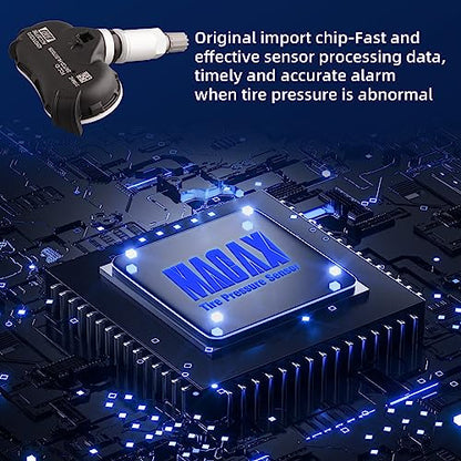 4Pcs TPMS Tire Pressure Monitoring System Sensor 434 MHz OBD/Auto Re-learn Adaptation Compatible with RAM1500/2500/3500 DS&DX Jeep Chreokee Snap in Replaces 68249197AA 68249200AA 68249201AA - color: TPMS-68249197AA