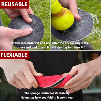 Shinboc 18 PCS 5 Inch Sanding Sponge 320 Grit, Bowling Ball Sanding Pads - color: 320grit, size: 5 Inch 18Pcs
