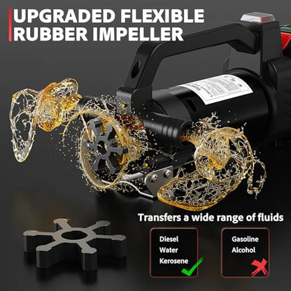 TaskStar Fuel Transfer Pump Battery Powered, for Water Diesel Kerosene