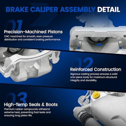 Rear Brake Caliper Assembly for Buick LaCrosse 2012-2016 3.6L - size: Rear [18-B5400A & 18-B5401A]