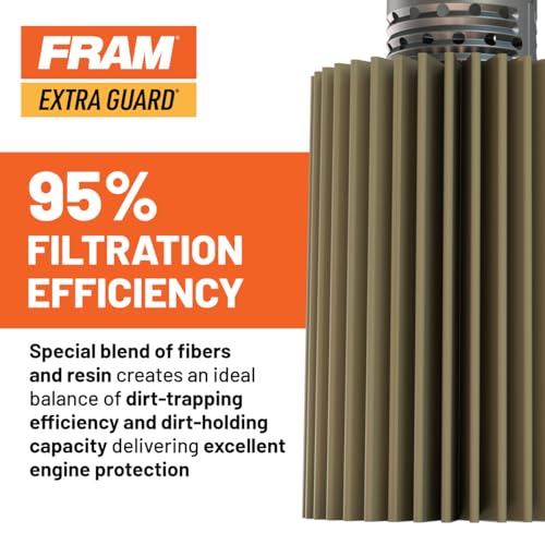 FRAM EG+ PH3614P 10K Mile Change Automotive Replacement Interval Spin-On Engine Oil Filter for Select Vehicle Model Years, Vehicle Engine Protection Oil Filter for Everyday Drivers - style: Extra Guard