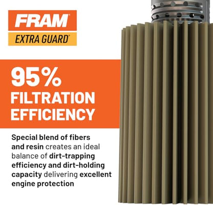FRAM EG+ PH3614P 10K Mile Change Automotive Replacement Interval Spin-On Engine Oil Filter for Select Vehicle Model Years, Vehicle Engine Protection Oil Filter for Everyday Drivers - style: Extra Guard