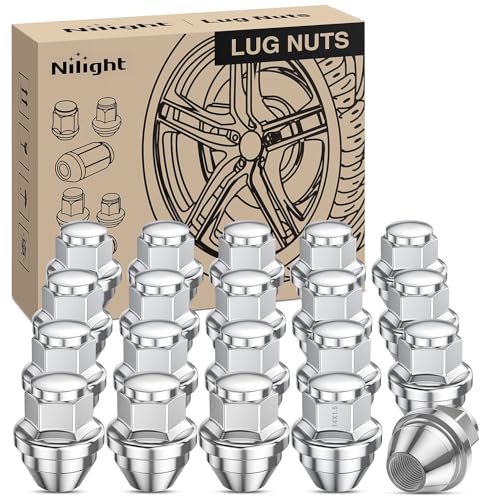 Nilight 20PCS M14x1.5 Lug Nuts Compatible with 2015-2023 Ford Mustang/Edge - color: Silver, size: 20PCS Mustang/Edge 2015-2023 Explorer 2020-2023