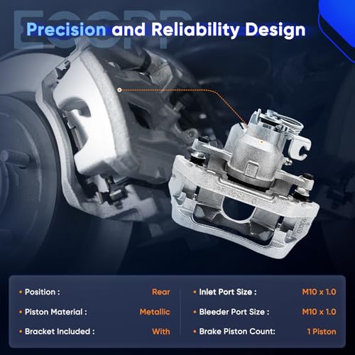 ECCPP 18B5263 18B5262 Rear Left & Right Brake Calipers w/Bracket - size: Rear[18B5263 18B5262 ]