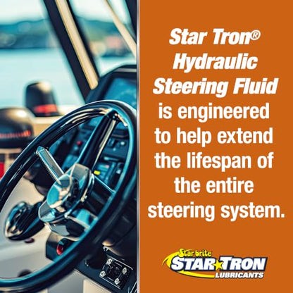 STAR BRITE Hydraulic Steering Fluid, Synthetic Blend, ISO 15, Marine-Grade - size: 1 US gal