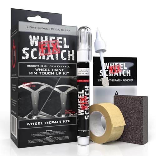 Wheel Scratch Fix® Light Silver Rim Touch Up Paint Wheel Scratch Repair Kit - color: Silver - Light - Kit