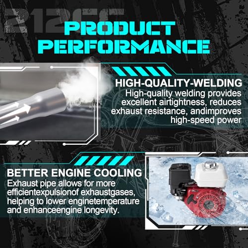 212 Exhaust Pipe For Coleman CT200U,CT200U-EX Go Kart& Mini Bike Exhaust - size: exhaust pipe
