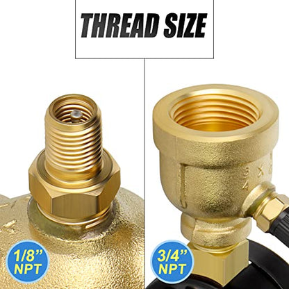 MEANLIN MEASURE 0-15Psi Forged Brass Air Test Pressure gauges, 3/4" FNPT Connection, 2" Double Graduated, Bell Shape Body Assembly, -3-2-3% Accuracy - size: 0-15Psi, style: Brass Body