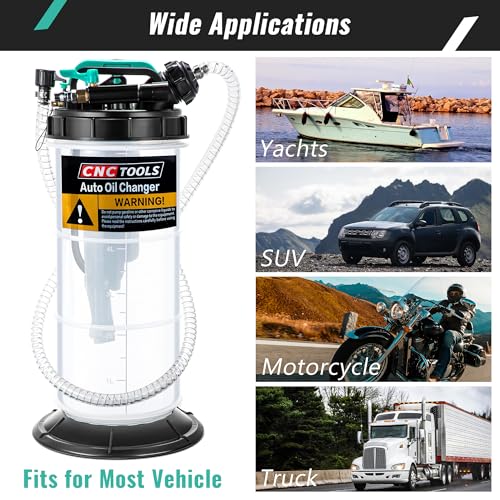 Estune 5.3L/1.4 Gallon Fluid Extractor Pump with 5 Pcs Brake Bleeding Hose - size: 1.4 Gallon/5.3 L