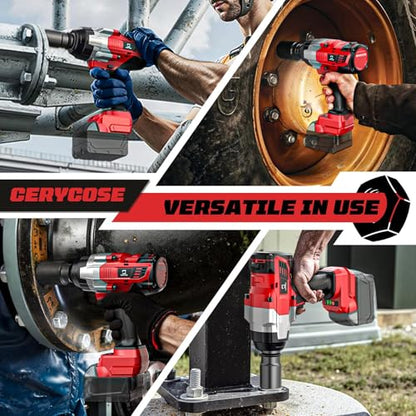 Cordless Impact Wrench 3/4 inch Compatible with Milwaukee Battery, Cerycose1850ft-lbs (2500N.m) Brushless Electric Impact Gun, High Torque Impact Driver, Bare Tool Only，Heavy-Duty Automotive - size: 3/4inch, style: 3/4inch Fit for Milwaukee(No battery)