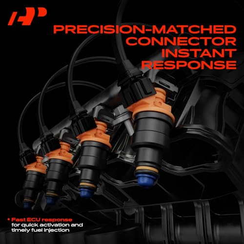 A-Premium 4 Holes Set of 6 Fuel Injectors Compatible with Nissan, INFINITI