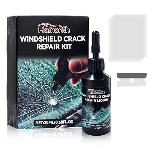 Windshield Crack Repair Kit, Quick Car Window Cracks Gone Glass Scratch Repair Liquid, Long-Lasting Windscreen Filler Tool Resin Fluid for Cracks Chips Star-Shaped Damage - color: 1pcs