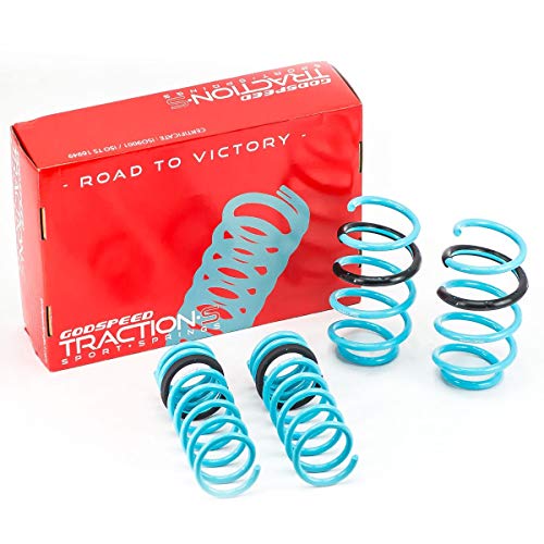 Godspeed LS-TS-FD-0005 Traction-S Performance Lowering Springs, Reduce Body Roll, Improved Handling, Set of 4, compatible with Ford Focus ST 2014-2019