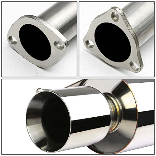 Auto Dynasty 4" Rolled Catback Exhaust System For 1997-2001 Honda Prelude