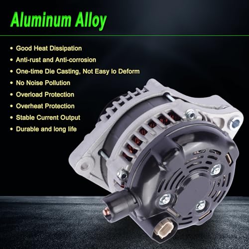 130 Amp Alternator Compatible with 2014-2017 Odyssey 3.5L V6 - size: 2014-2017 Odyssey 3.5L V6