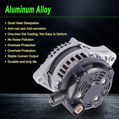 130 Amp Alternator Compatible with 2014-2017 Odyssey 3.5L V6 - size: 2014-2017 Odyssey 3.5L V6