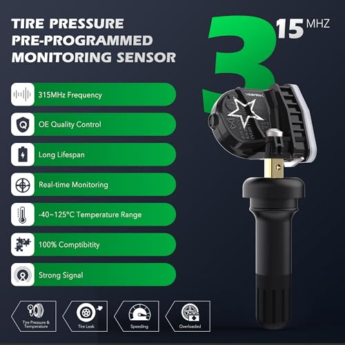 CDWTPS TPMS Sensor, Pre-Programmed Tire Pressure Monitoring Sensor - size: 13598771 one sensor