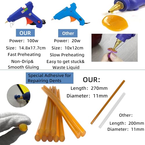 190pcs/set Auto Body Dent Repair Tools Kit,Car Dings Repair,Paintless Bodywork Dent Pulling Tool,Dent Puller Lifter,Multi-funtional Bridge Puller Tools Set (Whole Car Repair Tools Set)
