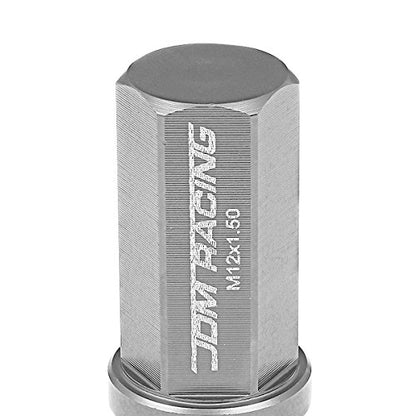 DNA MOTORING LN-ZTL-9019-15-GM 20Pcs M12 x 1.5 Close End Wheel Lug Nuts w/Deep Drive Extension Adapter, 25mm OD/50mm H, Gun Metal - color: Gun Metal, size: M12 x 1.5