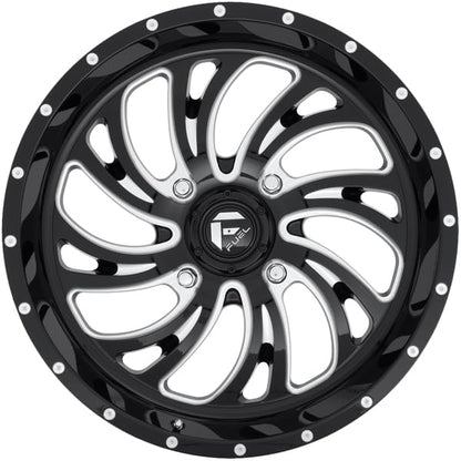Fuel UTV D641 20X7 4X156 GL-BLK-MIL 13MM - D6412070A544 - color: GLOSS BLACK MILLED, size: 20X7,4X156,13mm