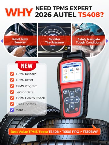 Autel MaxiTPMS TS408 TPMS Programming Tool, Relearn Activate All Sensors