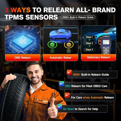 Autel MaxiTPMS TS501 PRO TPMS Programming Tool, 2026 Same as TS508 Up of TS501 TS408S, Program Autel MX-Sensor 315/ 433MHz, Relearn Activate 99% Sensor, Tire Pressure Monitoring System Diagnostic Tool