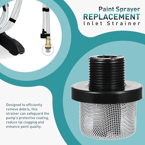 15 Pcs Airless Paint Sprayer Tips Set Includes 6 Reversible Spray Nozzle Tips with Spacer, 6 Airless Sprayer Filter, 1 Replacement Inlet Strainer and 2 Nozzle Guards