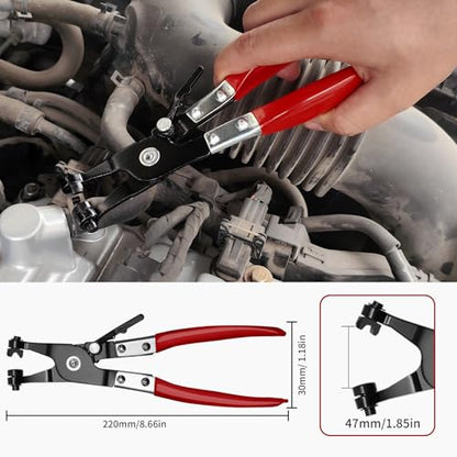 WISEUP 4PCS Hose Clamp Pliers Set for Auto Fuel, Oil, Coolant, Radiator