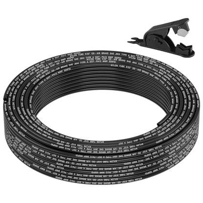 5/32" DOT Air Line, 100FT SAE J844 PA12 Nylon Air Tubing with Cutter - size: 5/32" OD 100FT