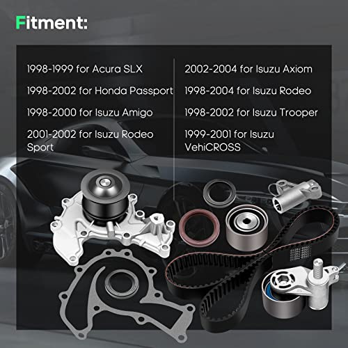 SCITOO Timing Belt Kit with Water Pump PCI:TS26303,| for Honda