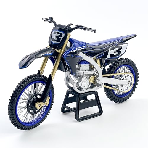 Dirt Bike Motorcycle Model – 1:12 Scale Diecast No. 3 Motocross Motorbike with Realistic Details, Alloy Body, Display Gift for Enthusiasts