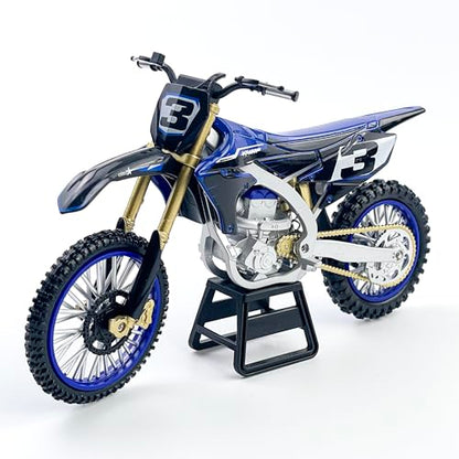 Dirt Bike Motorcycle Model – 1:12 Scale Diecast No. 3 Motocross Motorbike with Realistic Details, Alloy Body, Display Gift for Enthusiasts