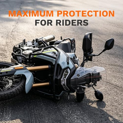 CHIFUN Engine Guard Crash Bars for 450MT Ibex 450 2024-2026, Motorcycle Upper and Lower Highway Frame Gas Fuel Tank Falling Protection Bars (Black) - color: Black