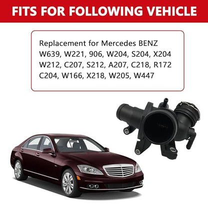 Engine Coolant Thermostat Housing For Mercedes-Benz W204, C204, S204, C218, X218, W212, A207, C207, S212, W166, X204, W447, W221, W222, R172, B906,B907, W639 Replaces A6512000615