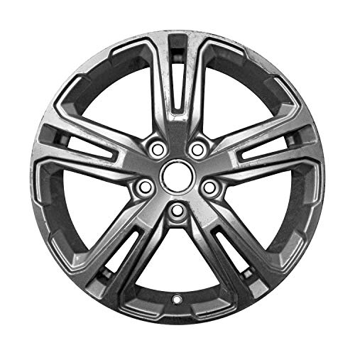 17x7 Aluminum Wheel Rim Double 5-Spoke Sparkle Silver - Factory Restored Compatible With GMC Terrain 2018-2019 - Exact Fit - Direct Replacement