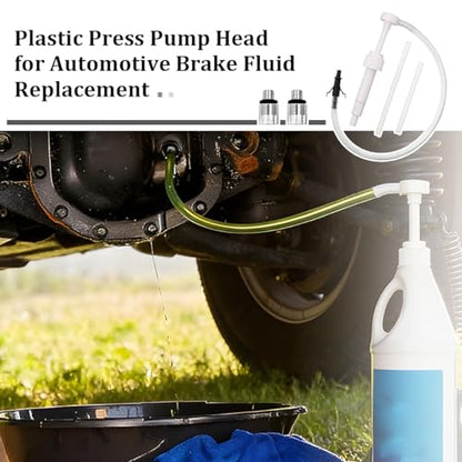 Car Fluid Transfer Pump, Vehicle Standard Quart Bottles Gear Lube Stroke with 3rd Hand Adapter, Automotive Transmission Fluid Pump, Universal for Automobile RV Truck