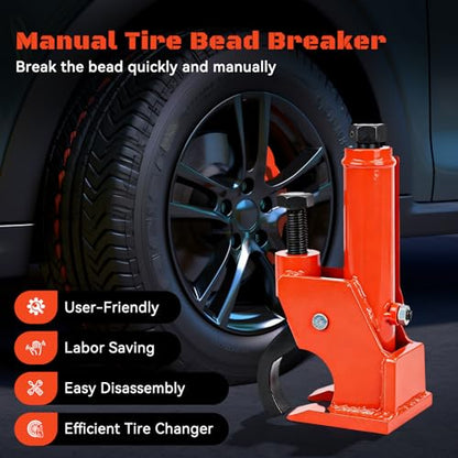 Manual Tire Bead Breaker Tool with Rubber Pad for 38–42 Inch Tires