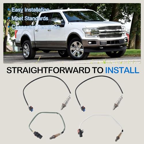 4Pcs O2 Sensor Compatible with 2018-2020 Ford F-150 2.7L V6