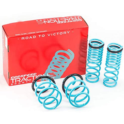 Godspeed LS-TS-HA-0005-A Traction-S Performance Lowering Springs, Reduce Body Roll, Improved Handling, Set of 4, compatible with Honda Accord (CT/CR) 2013-17
