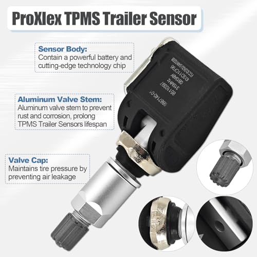 13545366 Set of 4 Trailer TPMS Sensors 433MHz Fit for GMC