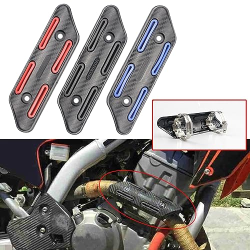 Motorcycle Exhaust Protector Can Dirt Bikes Accessories Silicone Guard Anti-hot Black