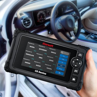 iCarsoft CR Genius 5'' Multi-Brand Vehicle Multi-Systems/Quick Test/Actuation Test/Touch Screen Car Diagnostic Scan Tool - size: 5'' Large