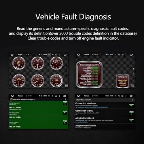 Eonon V0056 OBD2 Bluetooth Diagnostic Scanner for Android Stereos