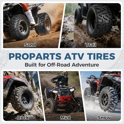 PROPARTS 24x8-12 ATV/UTV Tires, 6-Ply 24x8x12 24-8-12 All Terrain Off-Road Golf Cart Tire for Mud, Sand and Trail, Max Load 340 lbs, Tubeless, Set of 2 - size: 24x8-12