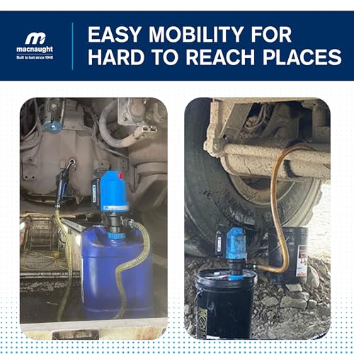 Macnaught BP205X Universal Oil Pump Stem Kit – 16/55 Gallon, 5FT Hose, On-Demand Nozzle – for Oil, ATF, Coolant, Hydraulic Fluids – 2 Yr Warranty - style: 16-55 Gal Universal Stem Kit